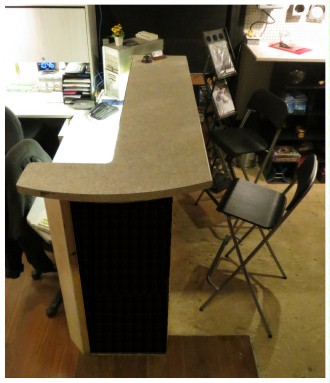 (Image: The Sales Office Counter and Seating)