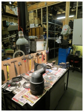 (Image: The Low Bench with a Theatre Light Taken Apart)
