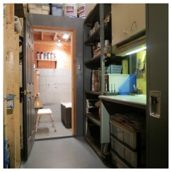 (Image: Interior of the Paint Booth as seen through
  its Opened Door)
