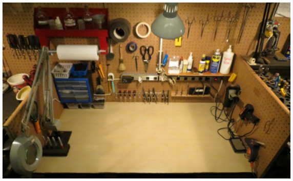 (Image: Restoration Station
 with Tools On Back Pegboard)