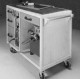 (Image Right: Wooden Workstation on Casters with
  Drawers and Storage Space)