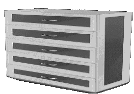 (Image Right: Portfolio Cabinet)