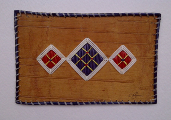 Porcupine quilling sample