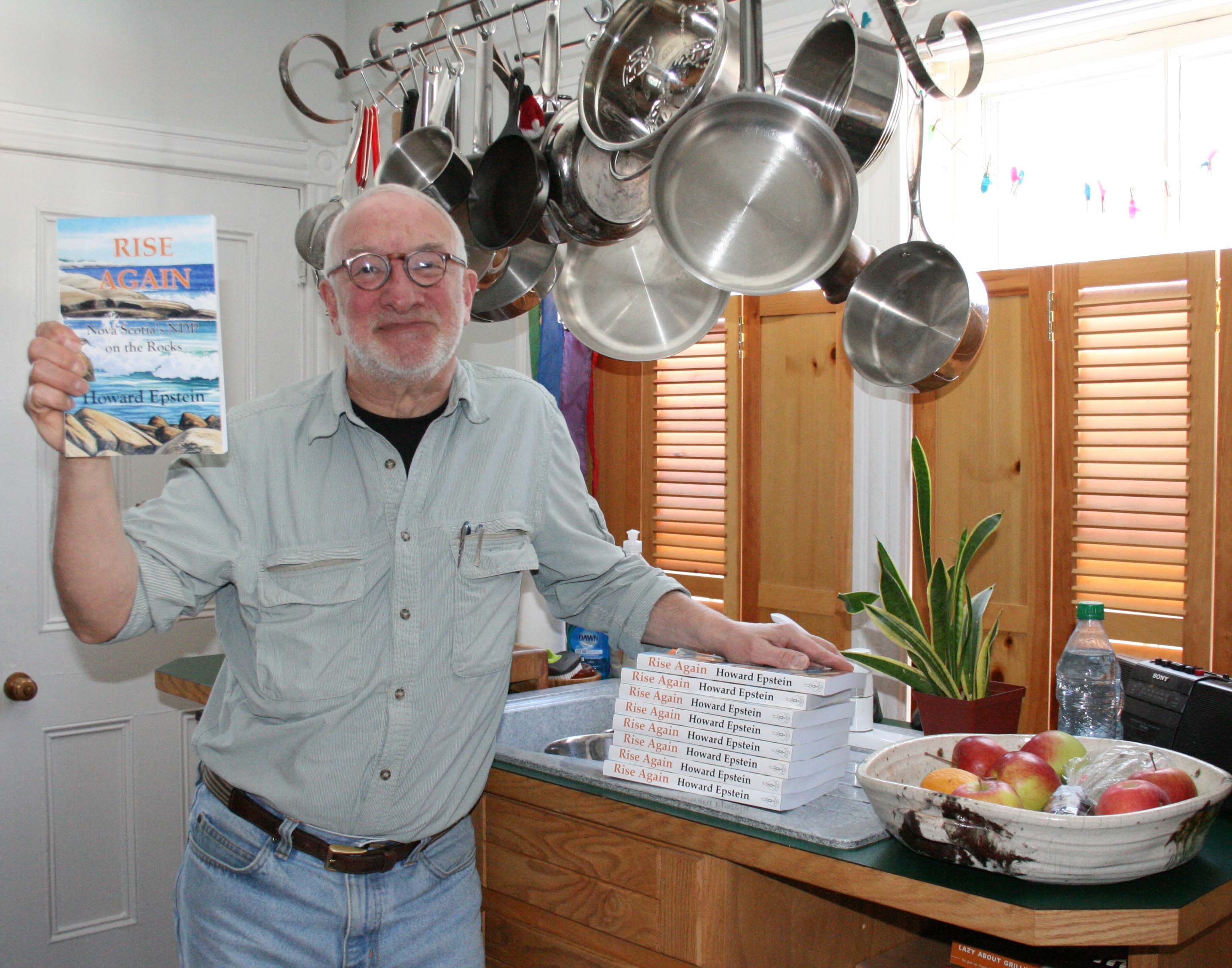 Howard Epstein with the proverbial 'first copy' of Rise Again.