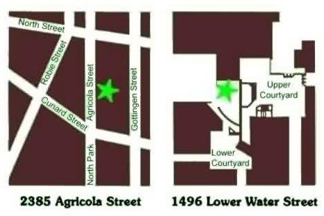Map to The Grainery locations in Halifax