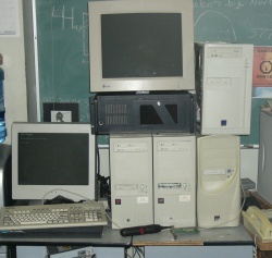 [Photo: Five new mail scanning machines in the Chebucto Office.] 