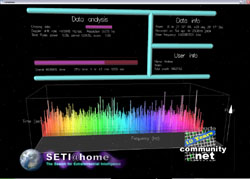 [Photo: New SETI@Home interface] 