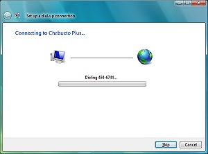 Windows Vista Dial-up setup. Click for larger version