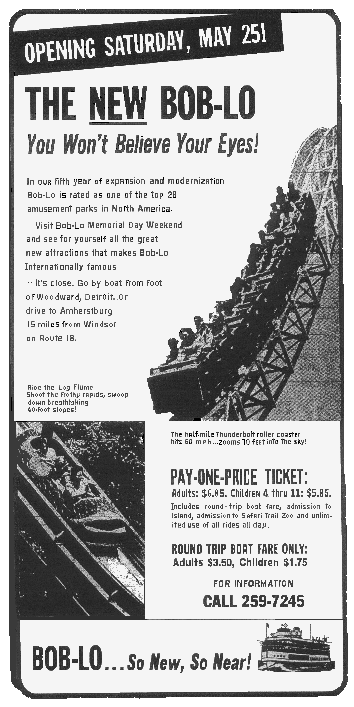 (Image: 1974 Bob-Lo Advertisement)