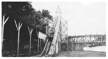 (Image: `Giant' Coaster's Lift Hill from Ground Level)