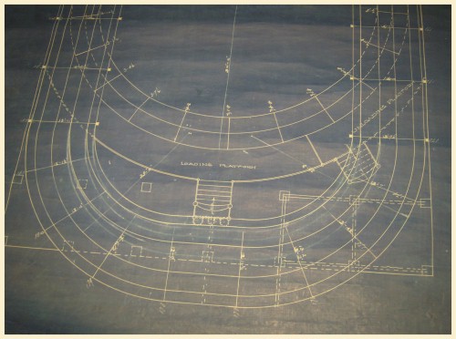 (Image: Top-View Blueprint of the `Scenic Railway' Station
  and Included Track)