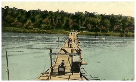 (Image: A Ticket Taker is seen on the Bridge which Recedes
  into the Background)
