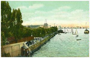 (Image: A Ferry Dock and the Lagoon)