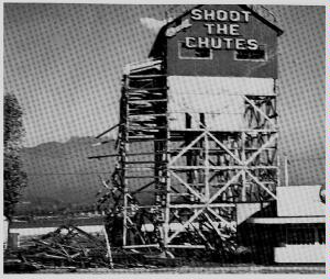 (Image: The `Chutes' Ride part way through Demolition)