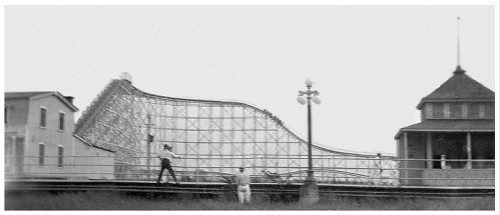 (Image: View of the Coaster Lift and First Drop)