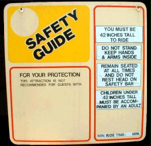 (Image: Sign showing Ride Safety Rules)