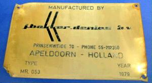 (Image: Manufacturer's ID Plate)