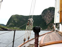 Approaching Fox Island Harbour