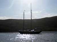 At anchor in Little Garia Bay