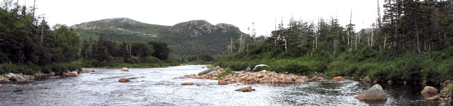 Looking upstream from Morgan Arm falls