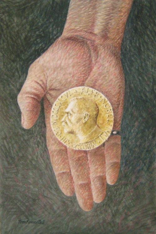Painting of the Nobel Peace Prize by Tom Forrestall of Dartmouth