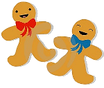 (Image: Clipart gingerbread men.)