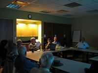 Club members around the table