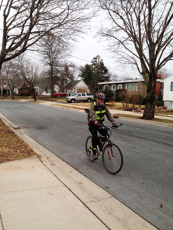 Dave on his bicycle