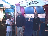 [Photo: Chebucto Chair Marilyn MacDonald, Board member John McKay and head of Userhelp Norman De Forest] 