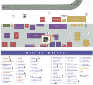 [Map of Word on the Street booths in Pier 20 - CLICK FOR LARGER VERSION]
