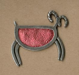 petroglyph sheep pin
