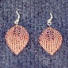 Hand Knitted Copper Wire Earrings
