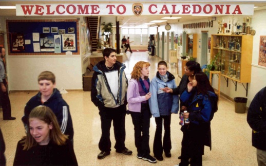 Students at Caledonia Junior High School