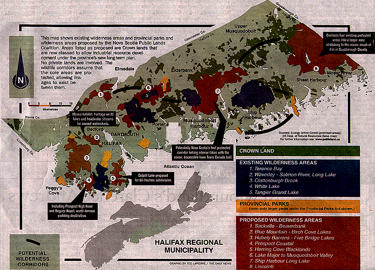 Map of HRM Wilderness Areas