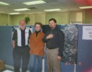 Environmental engineer from Germany, Heike Pfletschinger, with extremely cooperative staff of HRM's GIS department during early 2001!