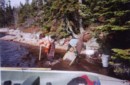 Benthic Ecologist, Kim Hynes, and Biologist, Cathy Reeves, at McGrath Lake