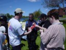 Michael and Mary Rosnak along with Mayor Peter Kelly at our Maynard Lake cleanup-June 2004